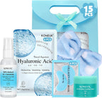 15 PACK Skincare Set with Facial Masks, Under Eye Patches, Face Mist, Lip Mask, Headband, Skin Care for Women, Travel Kit & Birtuday Gifts for Teens Girls, Thank You Gift for Mom, Teacher Gifts