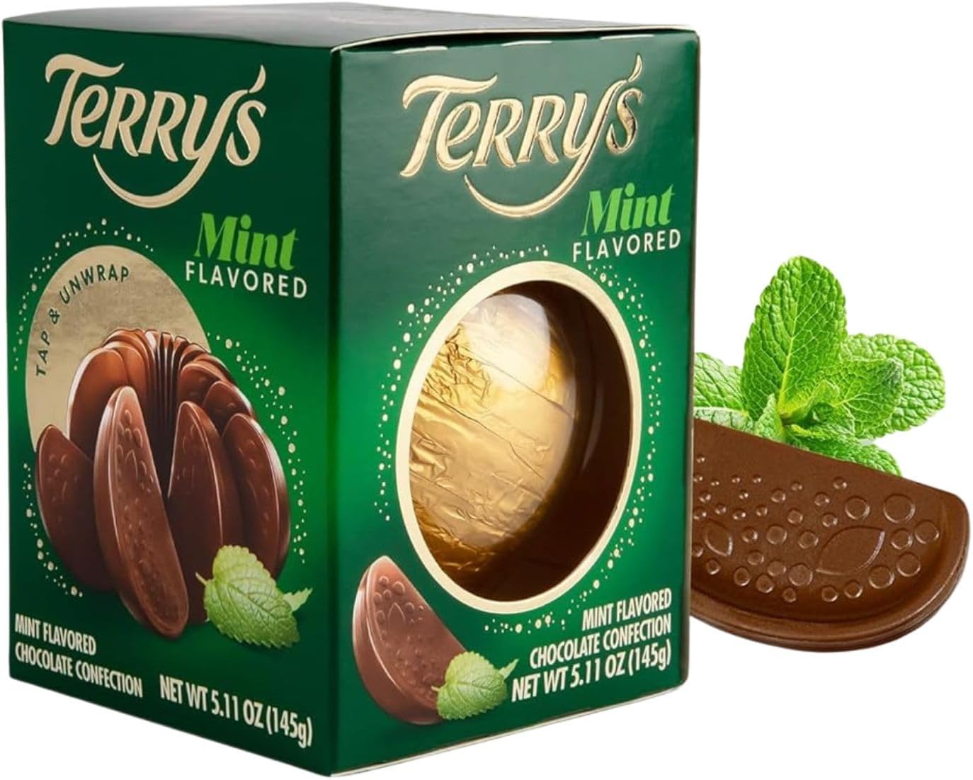 Terry's Mint Milk Chocolate Orange 5.11 oz | Stocking Stuffer and Party Favor | Break Apart Chocolate Ball with Real Orange Oil | Holiday Favorite
