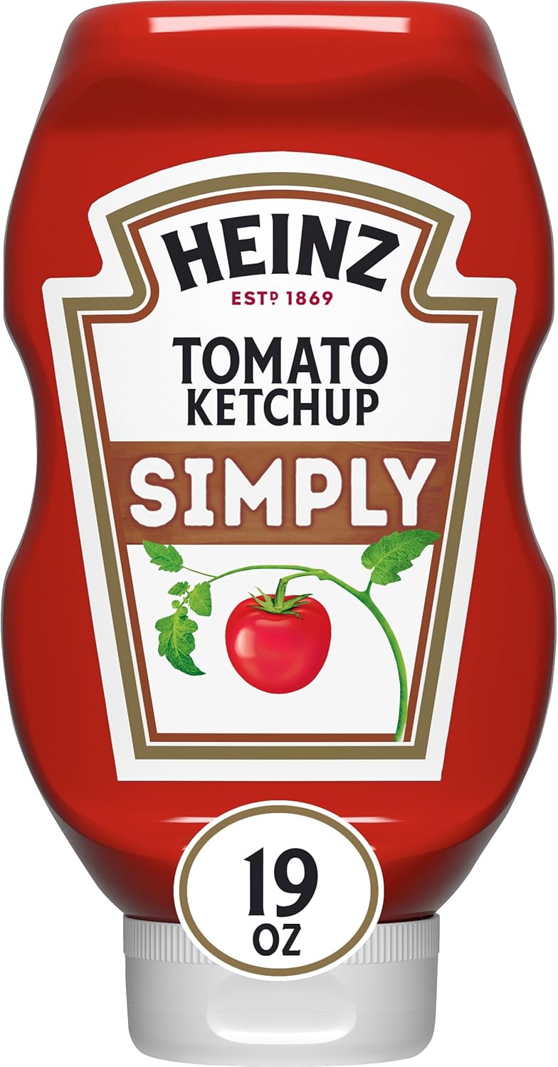 Heinz Simply Tomato Ketchup with No Artificial Sweeteners, 19 oz Bottle