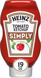 Heinz Simply Tomato Ketchup with No Artificial Sweeteners, 19 oz Bottle