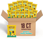 HIPPEAS Chickpea Puffs, Groovy White Cheddar, Gluten Free Snacks, Dairy Free, Vegan, 0.8oz, Pack of 18, 3g Protein, 2g Fiber, Crunchy, Nutritious, Baked Plant Protein Snack, Non-GMO, Kosher
