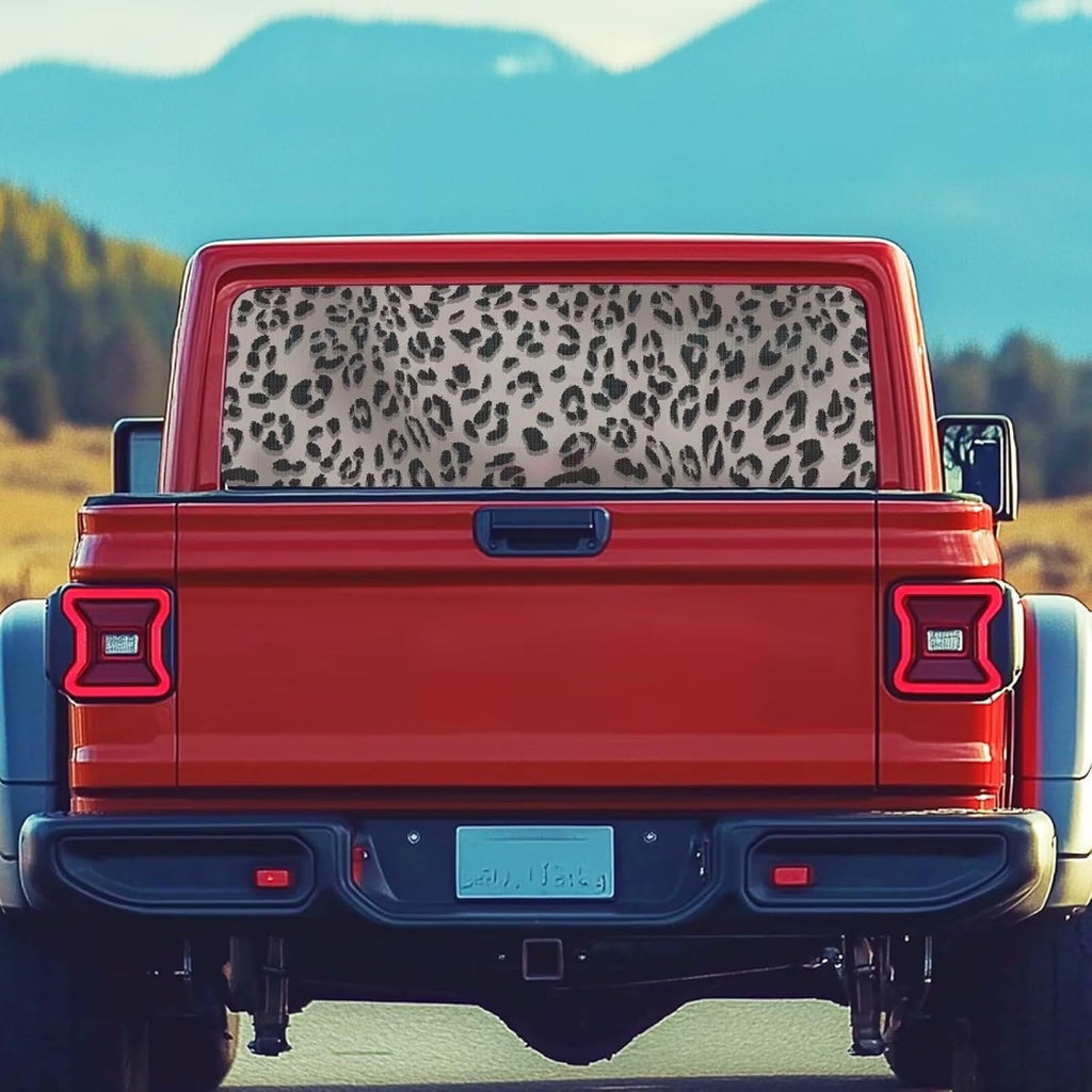 Generic Leopard Print Rear Window Decal for Trucks,Truck Rear Window Decals,Decals for Truck Car SUV,Vinyl Graphic Sticker, (66.93" x 22.44")