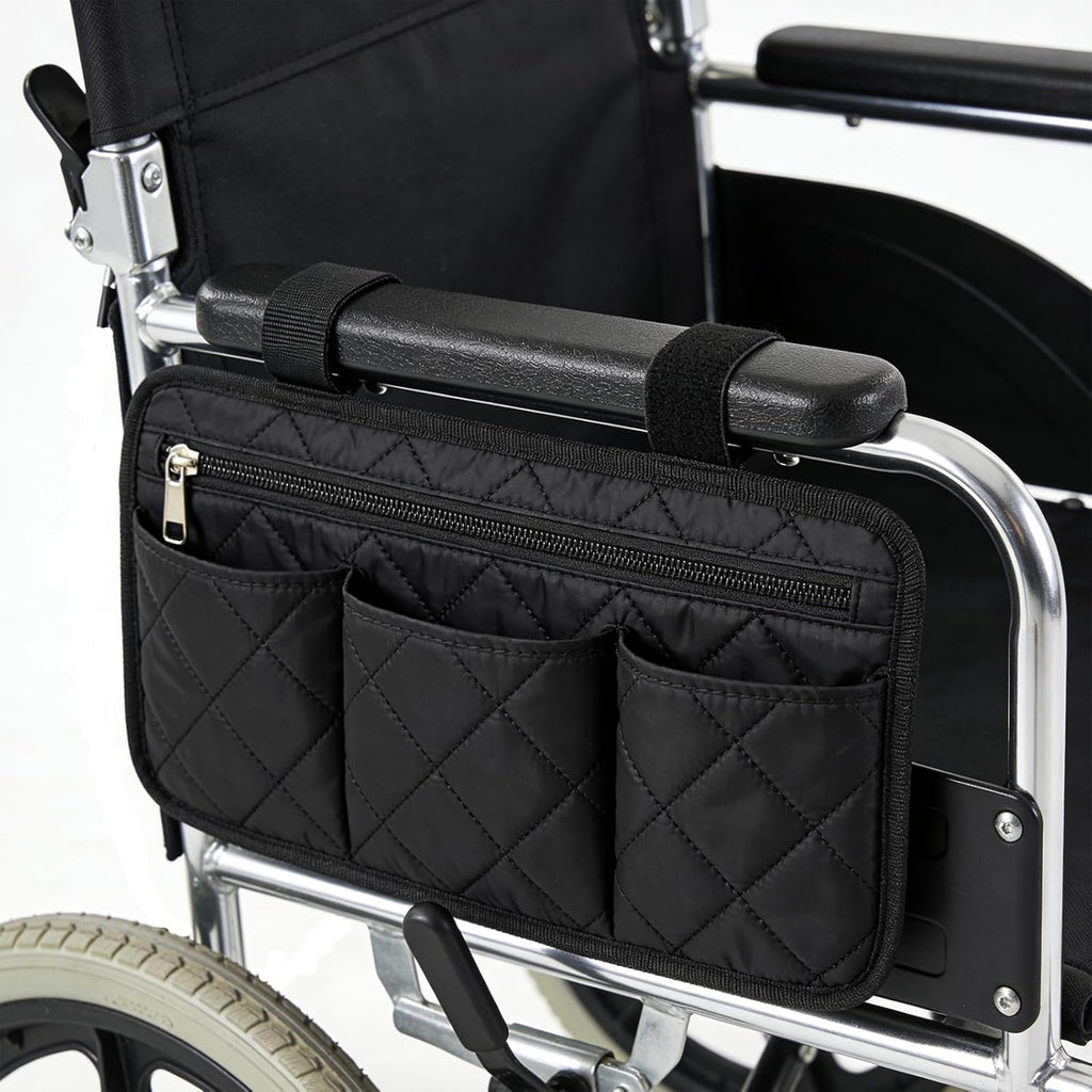 Wheelchair storage bag Wheelchair suspension bag armrest suspension bag Elderly walking aid suspension bag Disabled walking aid manual crutch suspension bag Rehabilitation booster storage bag