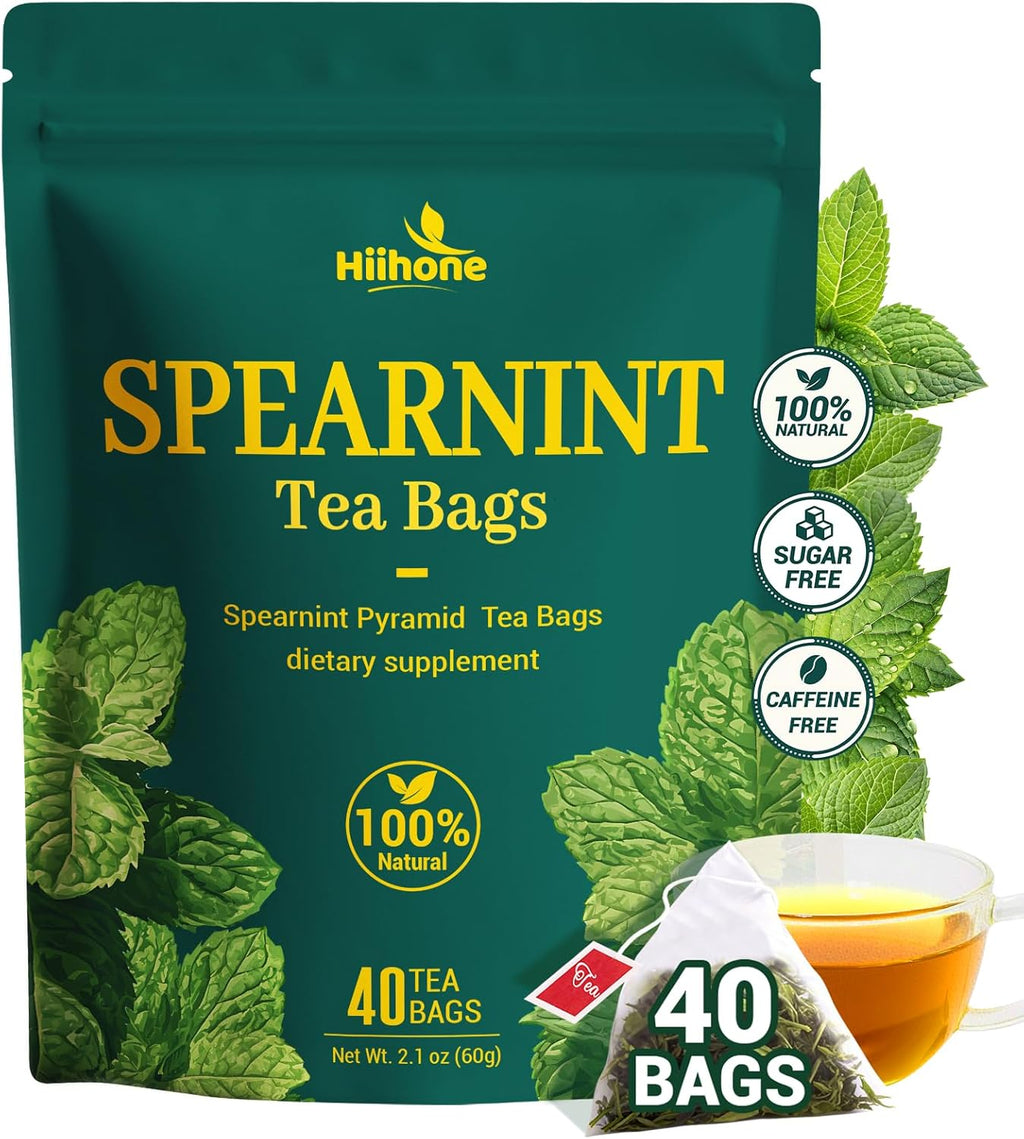 Spearmint Leaf Herbal Tea - Caffeine Free, 40 Tea Bags
