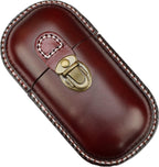 Leather Eyeglass Case Hard Shell Retro Men And Women Sunglasses Nearsighted Glasses Locking clasp Protection Box