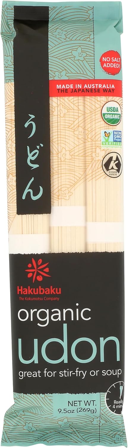 Hakubaku Organic Udon Wheat Noodle (1 x 9.5 OZ)