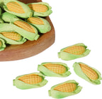 CHGCRAFT 24Pcs Miniature Corn Resin Miniature Vegetable Yellow Mini Corn for Home Kitchen Photography Party Decoration