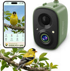 Smart Bird Camera Only, for Bird Feeder/Bath/House, 2.5K UHD Birdwatching Live, Free AI Bird Identification, Auto Capture Video, Instant Alerts, 2.4Ghz WiFi, Wireless Outdoor Cam for Bird Lovers