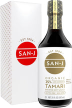 San-J - Organic Gluten Free Tamari Soy Sauce with 25% Less Sodium - Specially Brewed - Made with 100% Whole Soy - 20 oz. Bottle