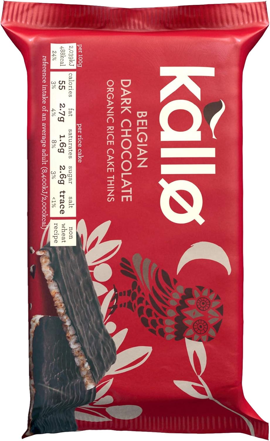 Kallo Dark Chocolate Rice Cake Thins 90g