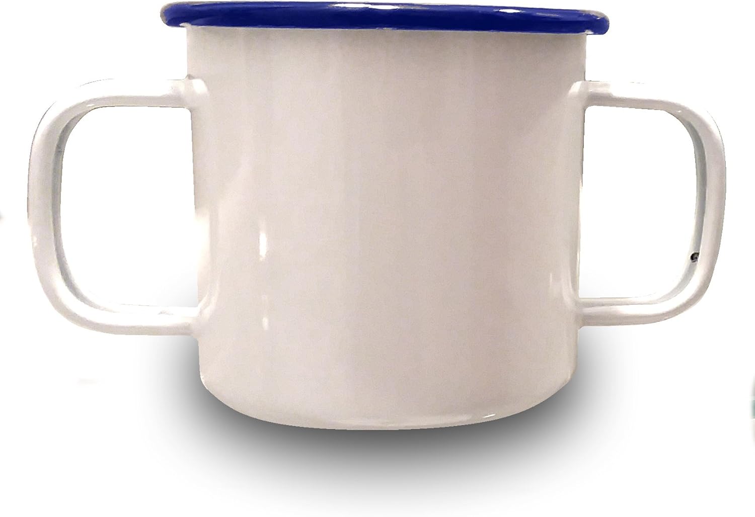 Two-Handled Steel 16 Ounce Cup for Easy Drinking with Essential Tremors and Arthritis