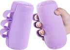 Palm Grips, Hand Contracture Cushions, Finger Grips, Finger Splitter, Palm Protector for Hand Contracture, Grip Strengthener Pad for Elderly, Stress Relief, Sweat Resistant, Washable, Purple, 2 Pcs