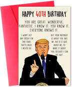 Funny 40th Birthday Card, Happy 40th Birthday Gifts for Him Her，Great 40 Year Old birthday card for Men Women, Unique 40 Bday Decorations for Husband