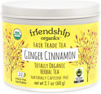 Friendship Organics Ginger Cinnamon Tea Bags, Organic Herbal and Fair Trade 22 Count