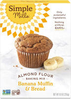 Simple Mills Almond Flour Baking Mix, Banana Muffin & Bread Mix - Gluten Free, Plant Based, Paleo Friendly, 9 Ounce (Pack of 1)