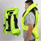 Reflective Airbag Vest for Locomotive Horse Riding Airbag Vest with Airbag 600D Canvas Fabric, Breathable and Wear-Resistant Suitable for Motorcycles and Off-Road Vehicles (Unisex)