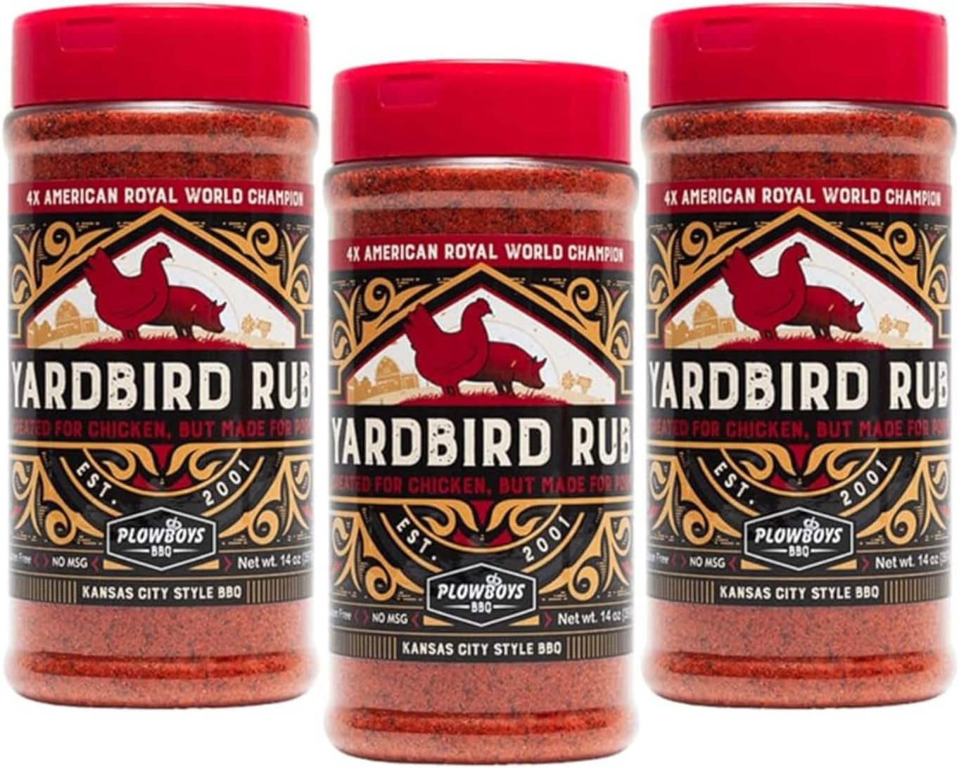 Plowboys BBQ Seasonings and Rubs – Award-Winning Championship Spice Blends for Grilling, Smoking, and Cooking (3 Pack)