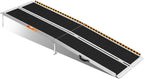 7 Feet Wheelchair Ramp, Non-Slip Aluminum Folded Handicap Ramp with Support Legs, Safer Door Threshold Wheelchair Ramps for Home, Wheel Chair Ramp for Home Steps, Stairs, Entry, Doorways