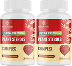 Cholesterol Supplements with Plant Sterols, Niacin, Red Yeast Rice, Bergamot, Omega-3 & Garlic - Advenced Absorption Formula - 180 Softgels