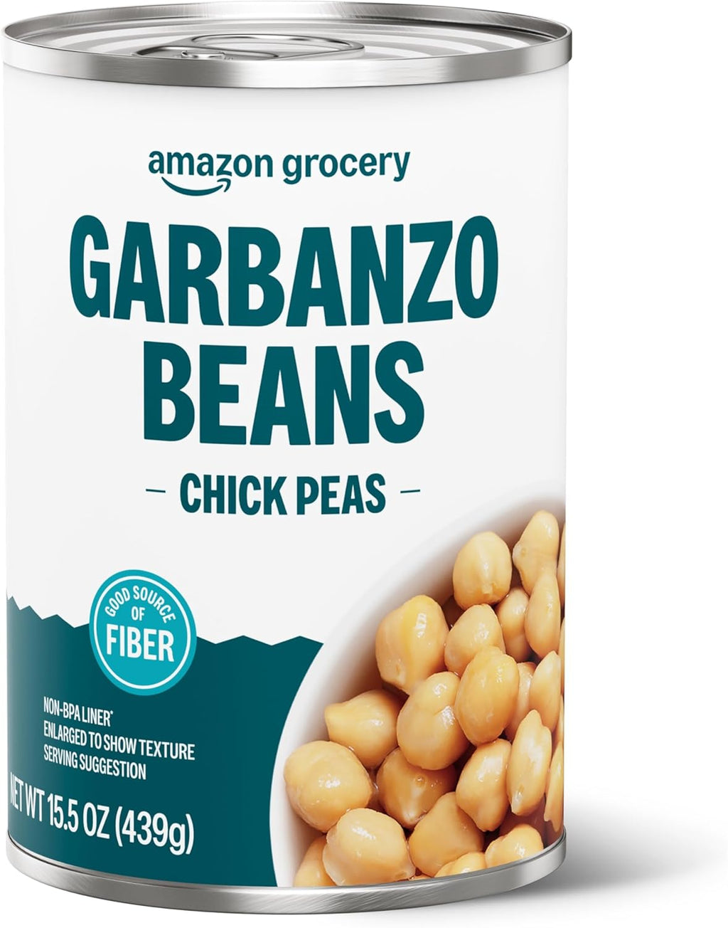 Amazon Grocery, Canned Garbanzo Beans, 15.5 Oz