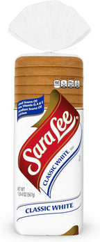 Sara Lee Classic White Sandwich Bread, 20 Oz Loaf of White Bread With No Artificial Colors or Flavors