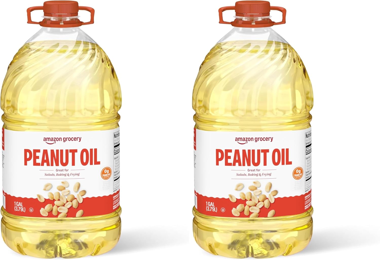 Amazon Grocery, Peanut Oil, 128 Fl Oz, Pack of 2 (Previously Amazon Fresh, Packaging May Vary)
