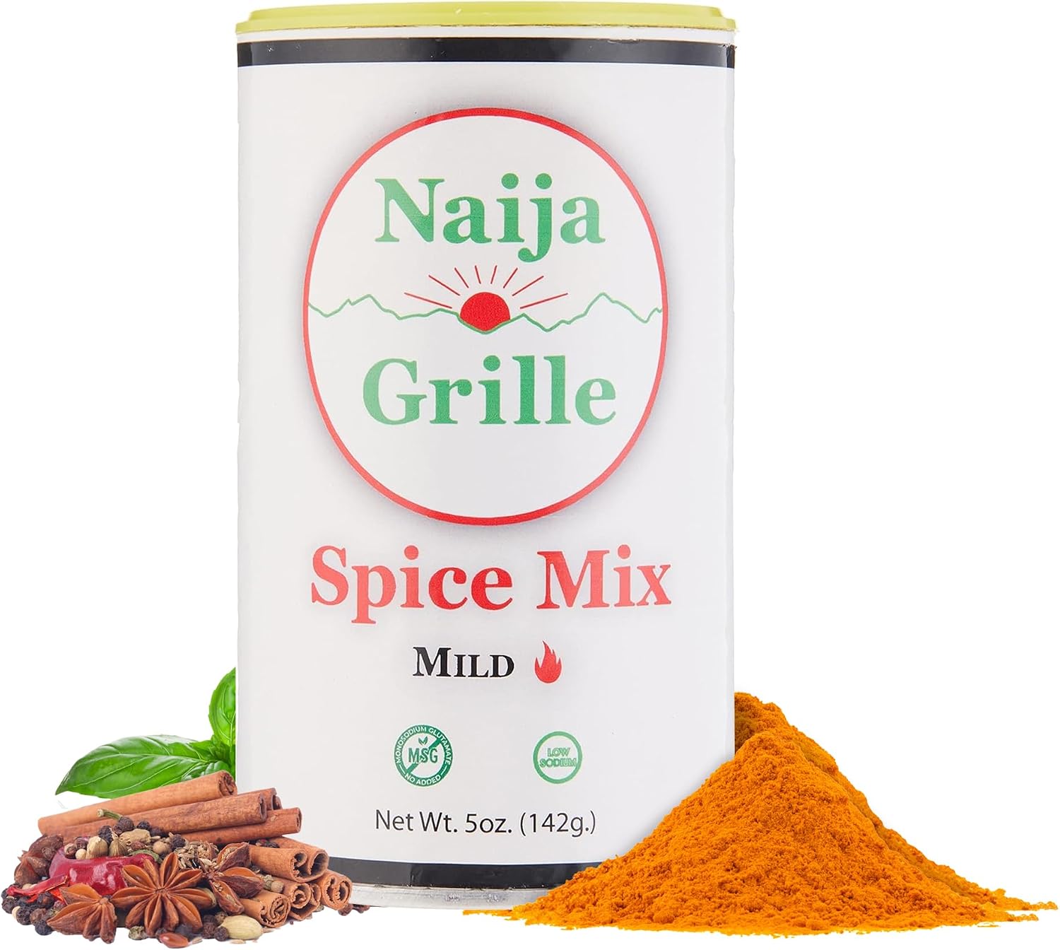 Naija Grille Seasoning - Mild - All Purpose Spice Mix for Chicken, Beef, Fish, Vegetables, and More - Elevate Flavor with Versatile Seasoning for Cooking, Grilling, BBQ, and Frying - Perfect for Every Dish - 5 oz