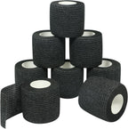Self Adherent Wrap Bandages Self Adhering Cohesive Tape Elastic Athletic Sports Tape for Sports Sprain Swelling and Soreness on Wrist and Ankle 8PCS 2 in X 14.7 ft (Black)