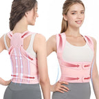 Posture Corrector for Women & Men – Adjustable Back Brace with Full Back Support, Shoulder Straightener for Spine Alignment, Scoliosis, Hunchback & Back Pain Relief (Pink,Small)