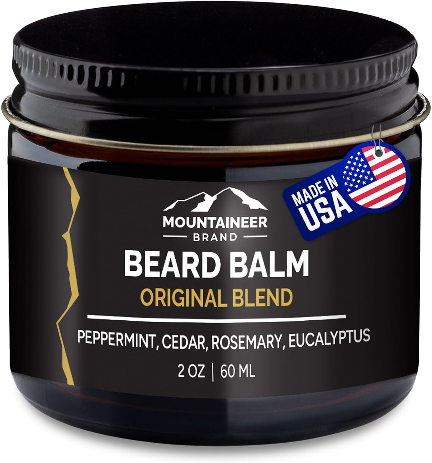 Mountaineer Brand Natural Beard Balm with Original Scent | Scents Inspired by Nature | Beard Butter for Men | Leave in Condidtioner | Hydrates, Softens and Tames | Made in West Virginia | 2oz