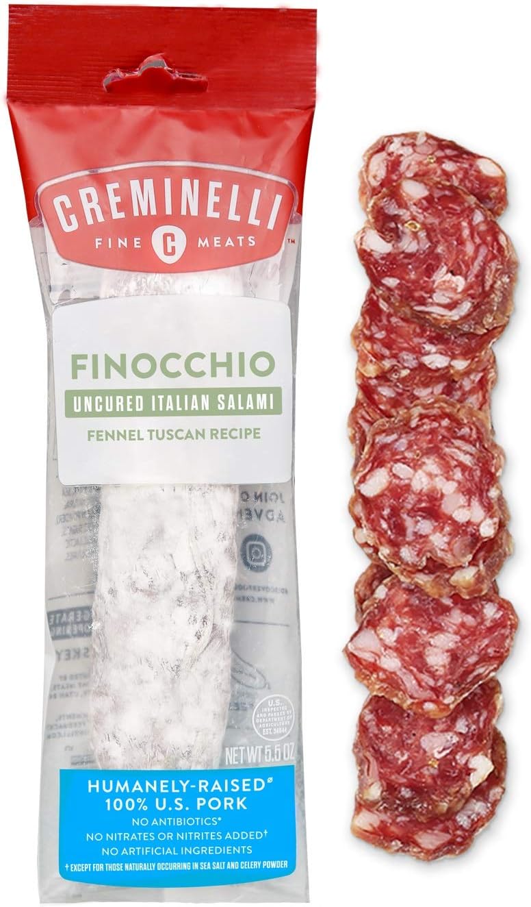 Creminelli - Italian Artisan Handcrafted Fine Meats, Finocchio Salami, 5.5 Ounce