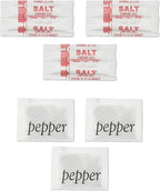 Salt and Pepper Packets - 400 Salt/ 200 Pepper = 600 Total Packets