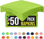 Party Solids Lime Green Napkins Disposable Everyday 50 Pcs 2 Ply Lime Green Dinner Napkins Paper Everyday For Parties & Party Supplies