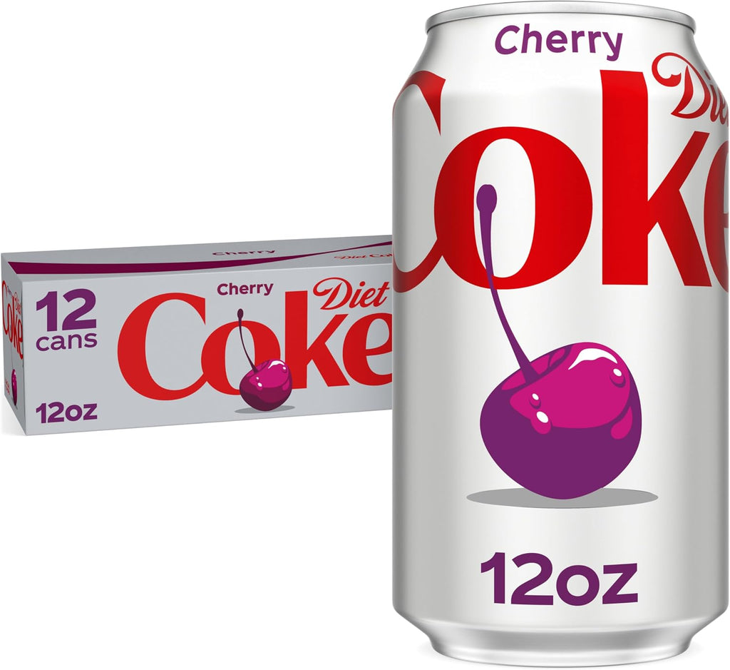 Diet Coke Cherry Soda Soft Drink, 12 fl oz, 12 Pack