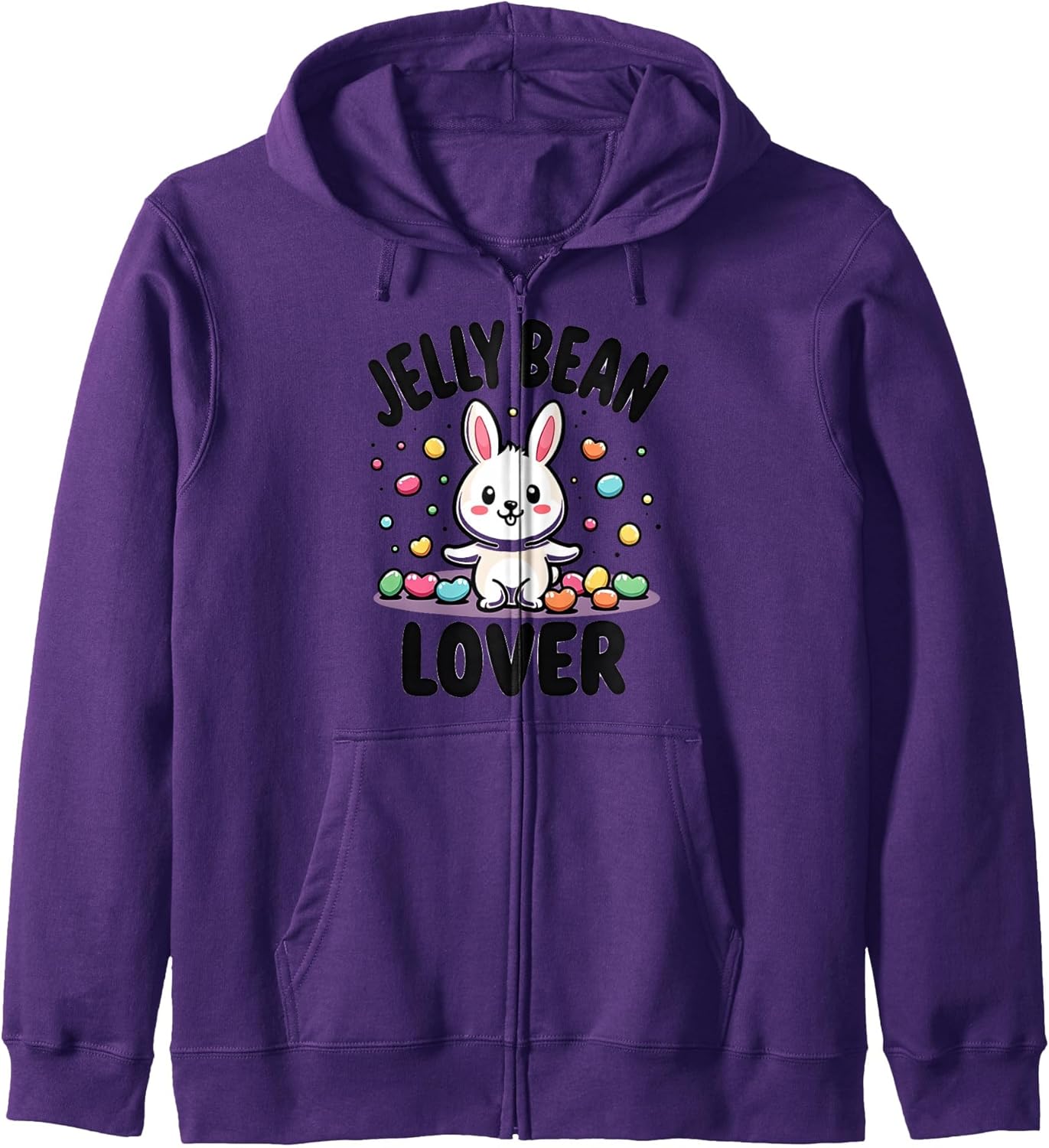 Jelly Bean Lover Boys Easter Graphic Design Zip Hoodie