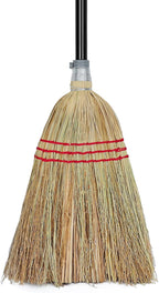 Outdoor Corn Broom, Household Indoor and Outdoor Broom Suitable for Sweeping Gravel, Fallen Leaves and Sand on Yard, Garage, Lawn, Stone Path and Concrete Floor (Total Length 59")