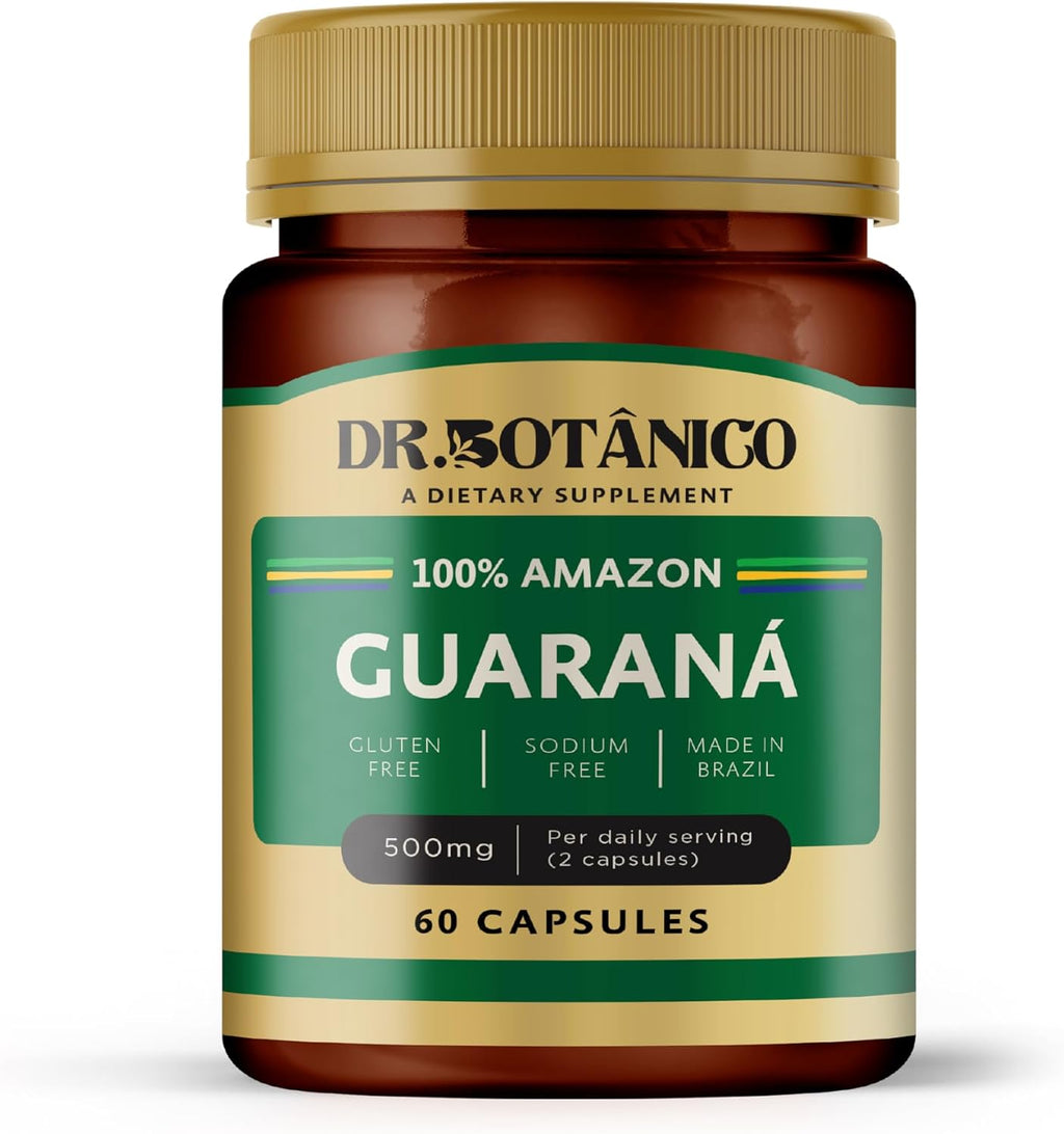 Guaraná 500mg – Clean Energy & Focus | Dr. Botanico (60 Capsules)