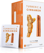 Nutra Tea - Turmeric & Cinnamon Tea - 40 Tea Bags - Herbal Tea - (2 Pack)