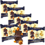 Witor's Holiday Chocolate Bar, Italian Chocolate, Made in Italy, Perfect for Gifting, 6 Bars Included (Dark Chocolate Golden Crystals)