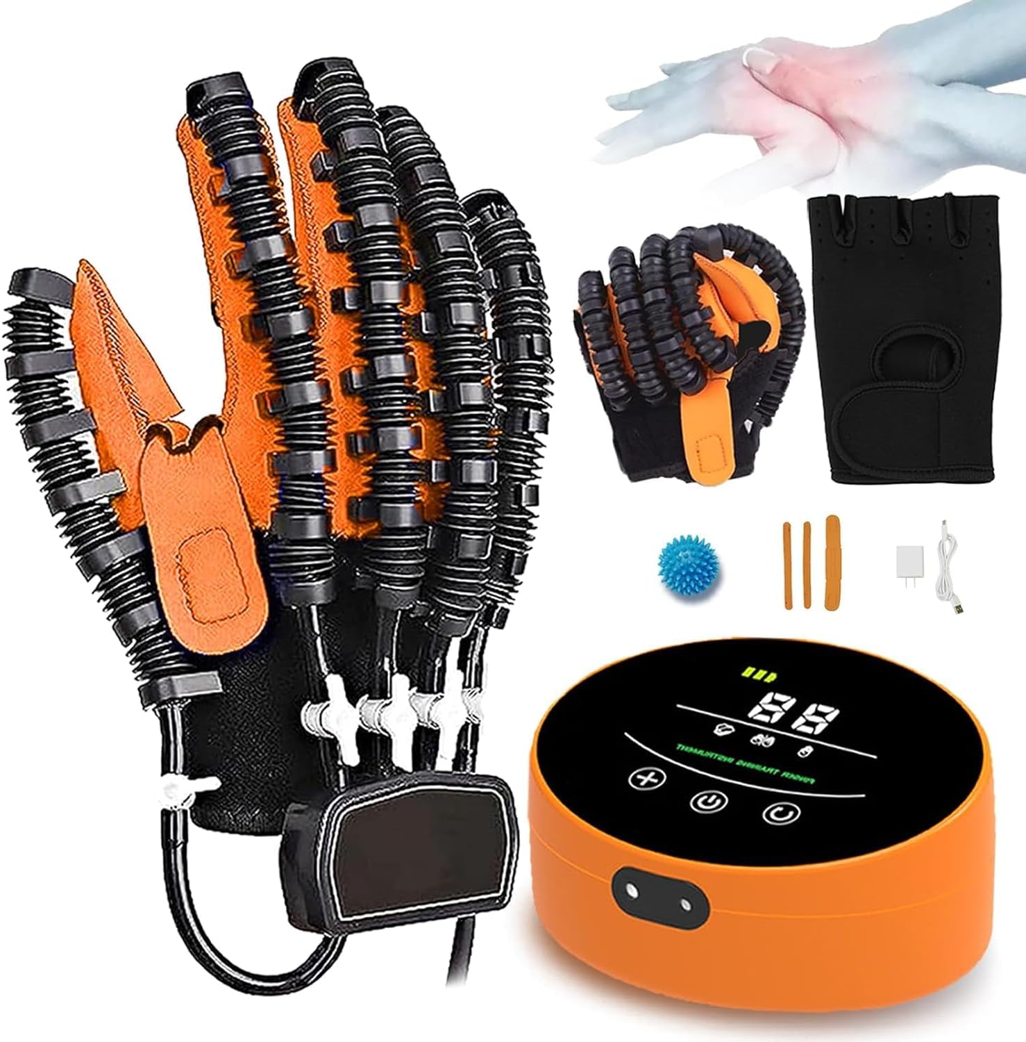 Rehabilitation Robot Gloves for Hemiplegia Stroke Paralysis Arthritis Patient Physical Finger and Hand Function Workout Recovery Device Relieve Hand Stiffness