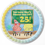 7.5 Inch Edible Cake Topper – Funn Than 24 25 Birthday Party Collection of Edible Cake Decorations round