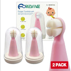 Baby Finger Toothbrush for Infants and Toddlers 0 to 3 Years – Soft Silicone Teething Brush with Tongue Cleaner | Gentle Gum Massager for Newborns, Babies & Young Kids | Pack of 2