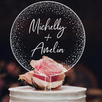 Weysat Personalized Acrylic Cake Topper with Transfer Letter Stickers, DIY Birthday Wedding Engagement Cake Topper for DIY Mr & Mrs Decorations Wedding Bridal Shower Bachelorette