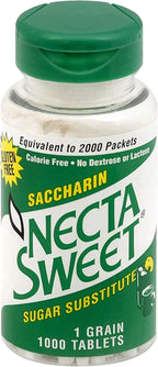 Necta Sweet Saccharin Tablets, 1-Grain, 1000 Tablet Bottle