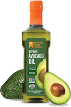 BetterBody Foods Refined Avocado Oil, Non-GMO Cooking Oil, Kosher, Keto and Paleo Diet Friendly, Frying, Baking, Avocado Oil, 500 mL, 16.9 Fl Oz