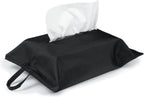 kakaforsa Black Toilet Paper Holder Travel Napkin Holder Reusable Tissue Holder Cloth Tissue Box Cloth Cover Hang Paper Towel Holder Tissue Box Cover Tissue Holder for Car Home Office Desk