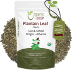 Organic Way Plantain Leaf Cut and Sifted - Herbal Tea | European Wild-Harvest | Organic & Kosher Certified | Non GMO & USDA Certified | Origin - Albania (4 Ounce Pack)