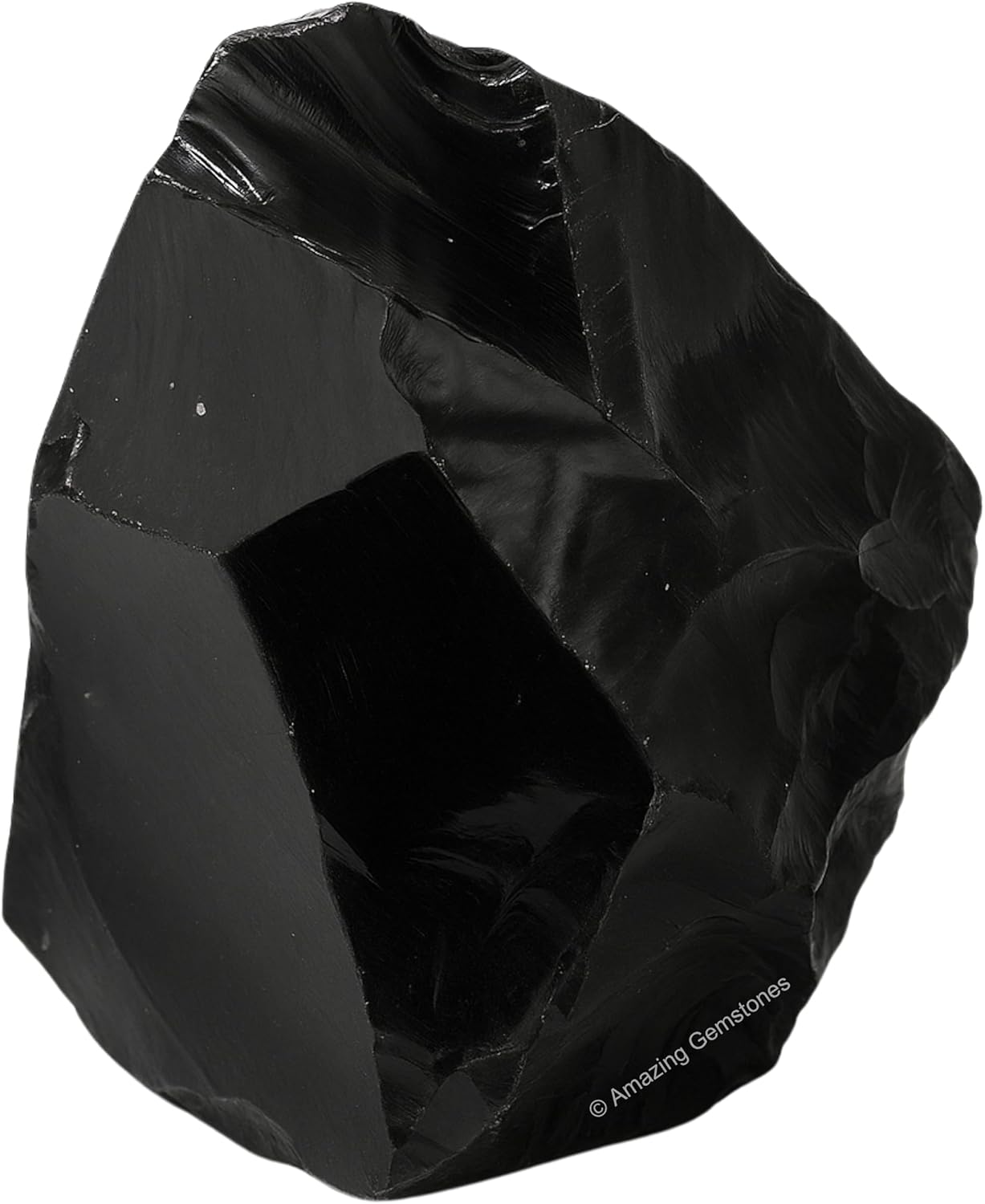 Amazing Gemstone Black Obsidian Raw Crystals and Healing Stones, Natural Rocks for Tumbling and DIY Raw Stones and Crystals (1 Piece)