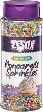 Rainbow Nonpareils Sprinkles 10 oz – Kosher Mini Round Sprinkles for Baking, Cupcakes, Cookies, Cakes & Ice Cream Decorations