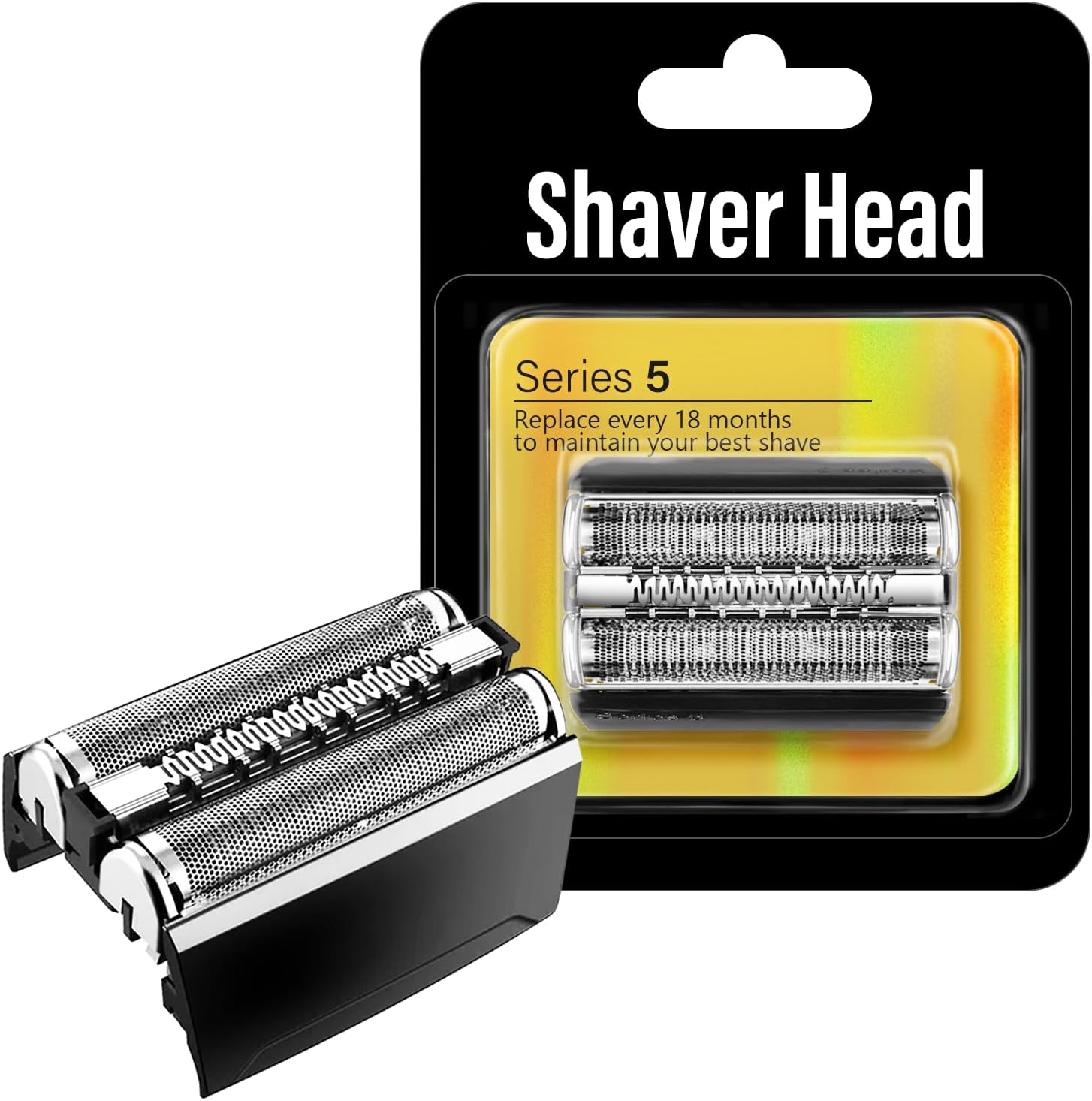 52B Series 5 Replacement Head Compatible with Braun Electric Shaver 5020, 5020s, 5030s, 5040, 5040s, 5050, 5050cc, 5070, 5070cc, 5090cc, 5140s, 5145s, 5147s, 5190cc S5 Razor Shaving Blade heads